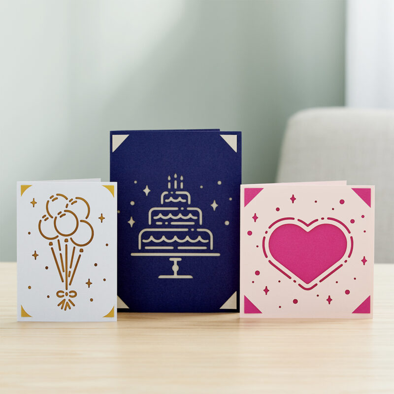 Cricut Joy Cutaway Cards Pastels, Marina, Spring Rain Bundle